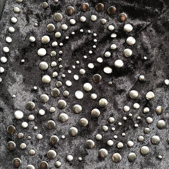 Velvet Vest w/Decorative Metal Studs - Picture 2 of 5